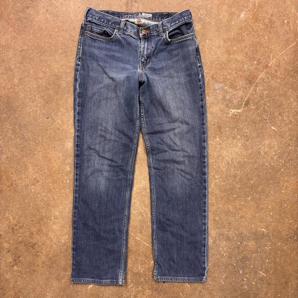 Carhartt Denim - Carhartt Women's Loose Fit Rugged Flex Straight Leg Blue Jeans Size 10